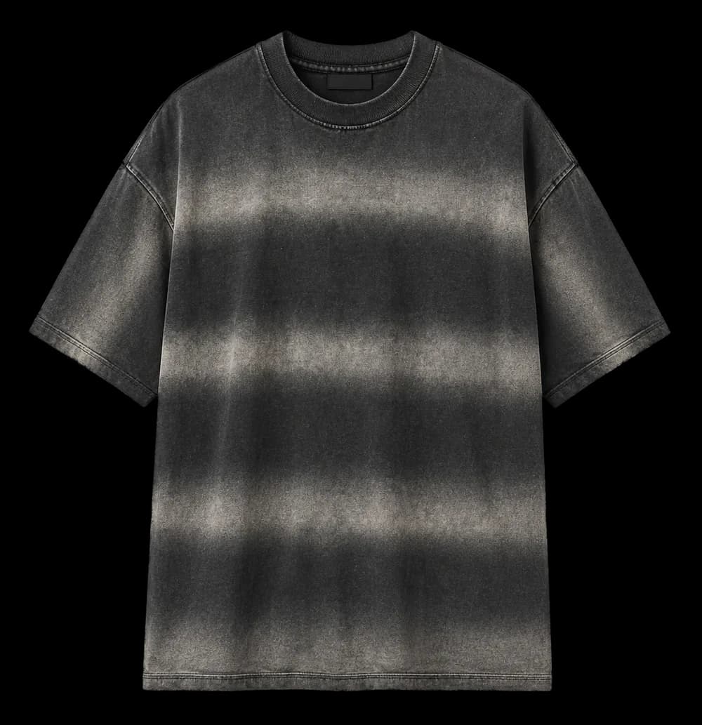 240 GSM Single Jersey Acid Wash Lava Spray con lavado biológico y silicon — tacto ultra suave y textura rica