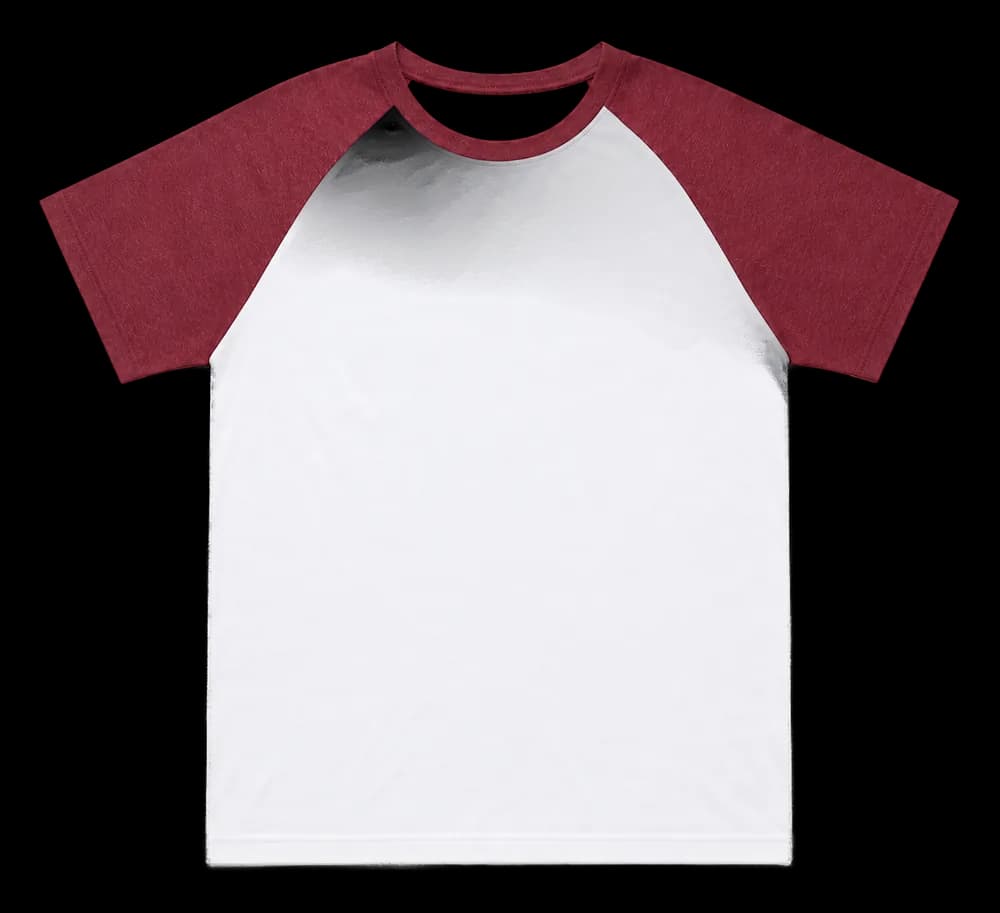 160 GSM Camiseta raglan manga corta — 100% algodón peinado y cardado en anillo, fibra extra suave con tratamiento especial